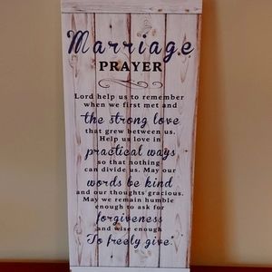 Marriage Prayer wall plaque